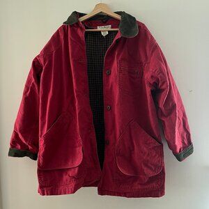 L.L. BEAN vintage red barn jacket EUC